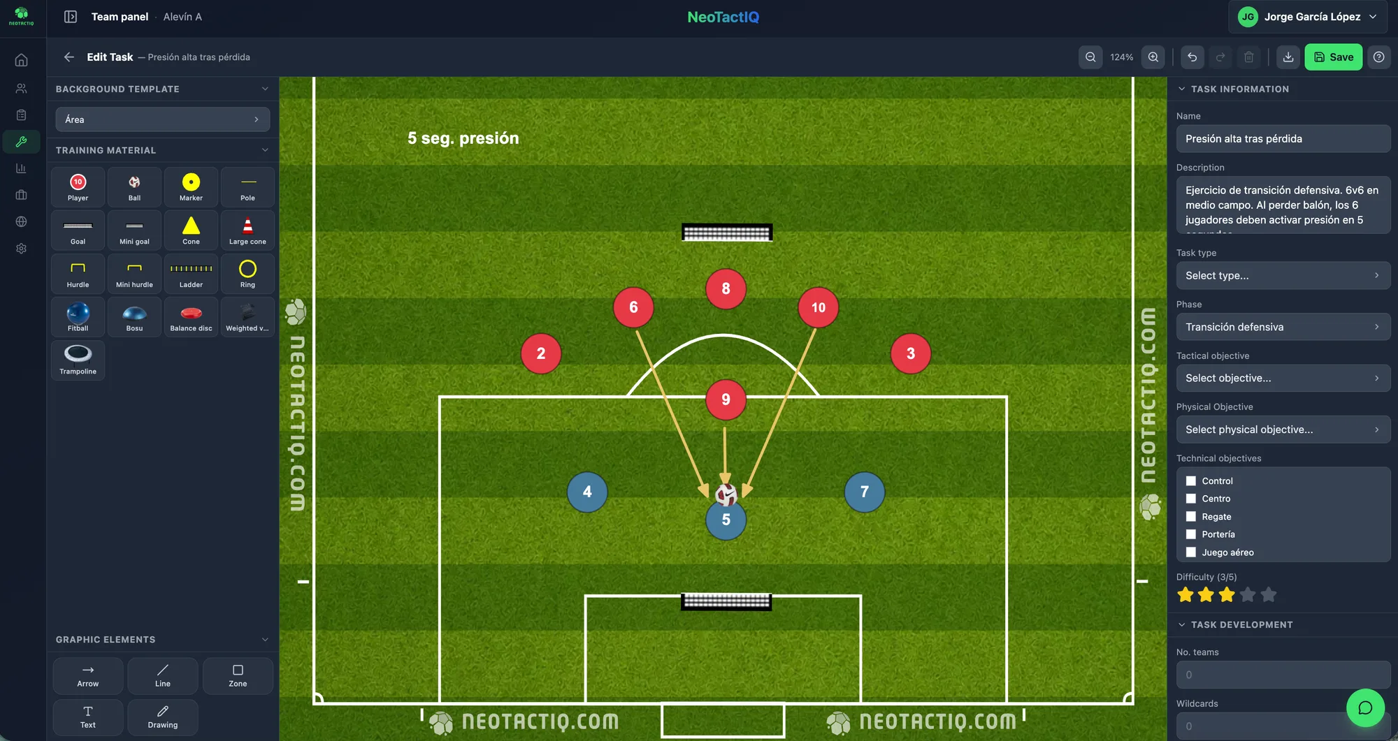 Creating a drill in the NeoTactIQ app